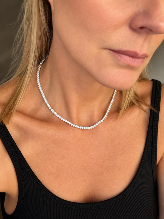 3-Prong Tennis Necklace
