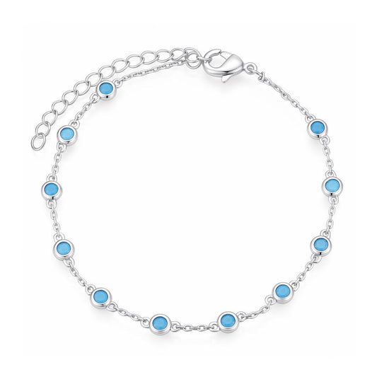 Bezel Set Turquoise Bracelet