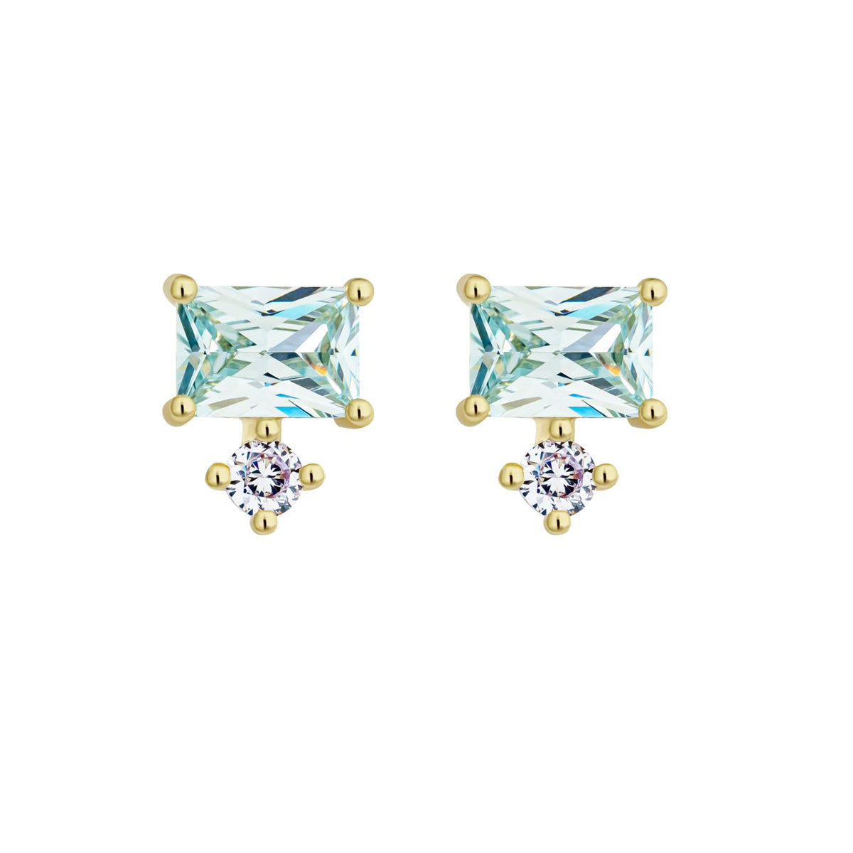 Aquamarine Baguette Earrings