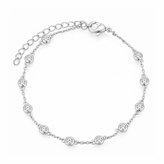 Clear Bezel Set Bracelet