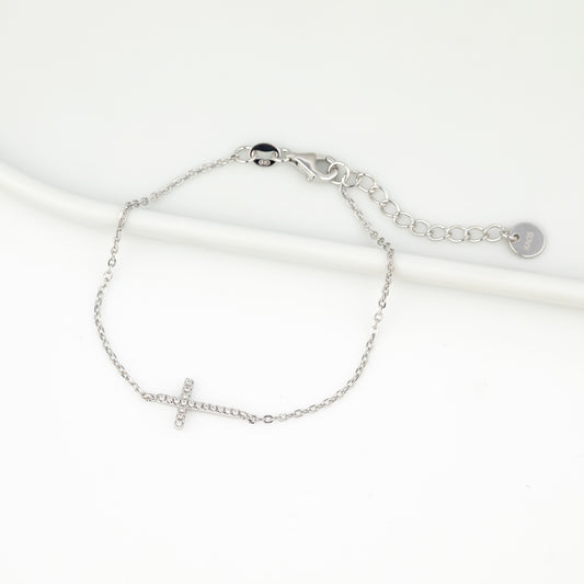 Thin Cross Bracelet