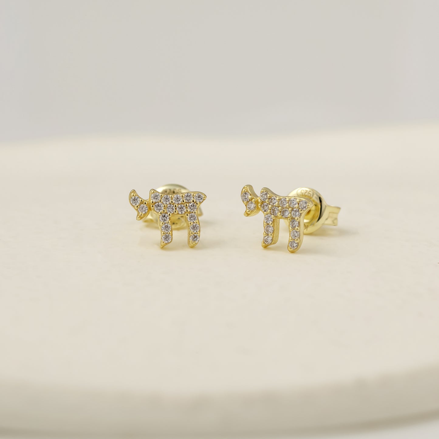 Diamond Chai Studs