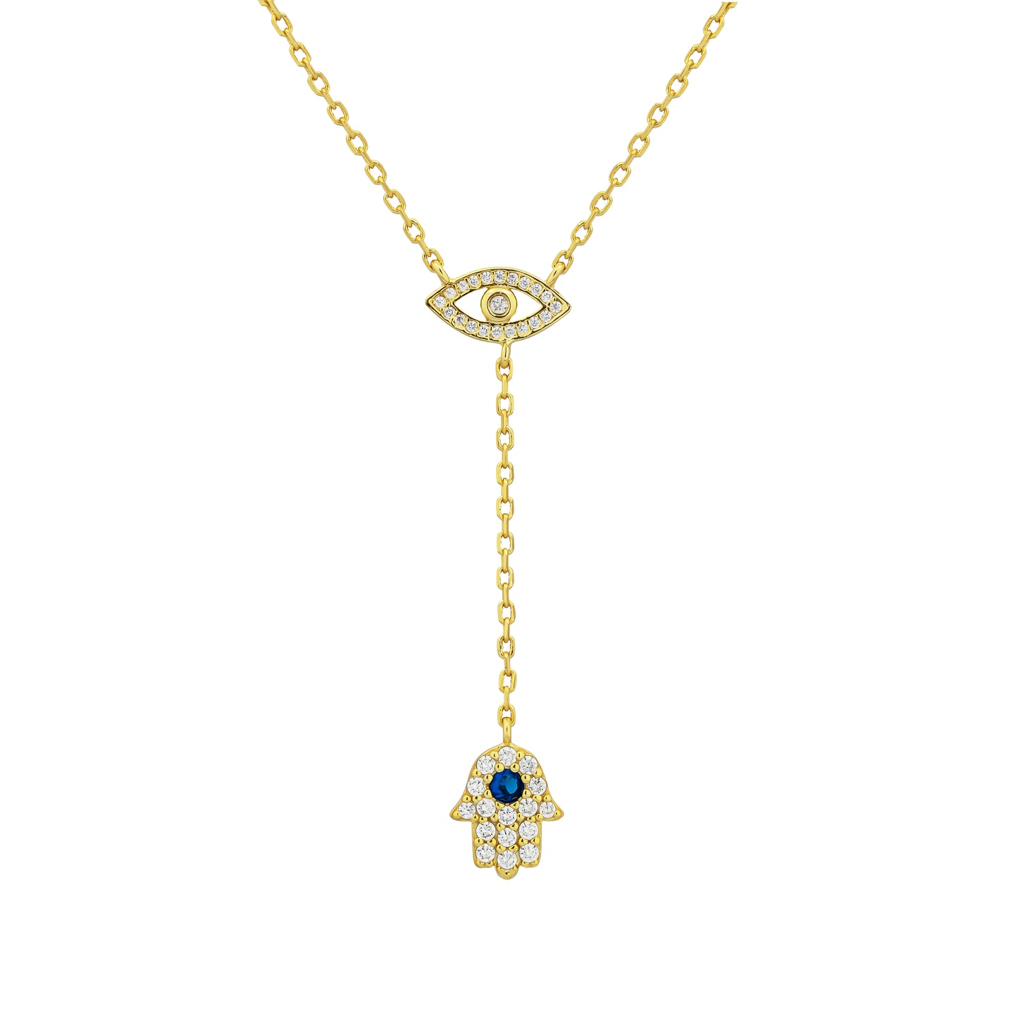 Hamsa Lariat Necklace