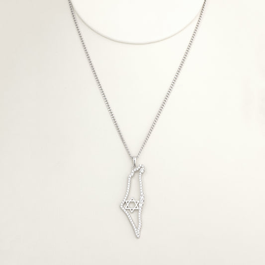 Israel Map Necklace