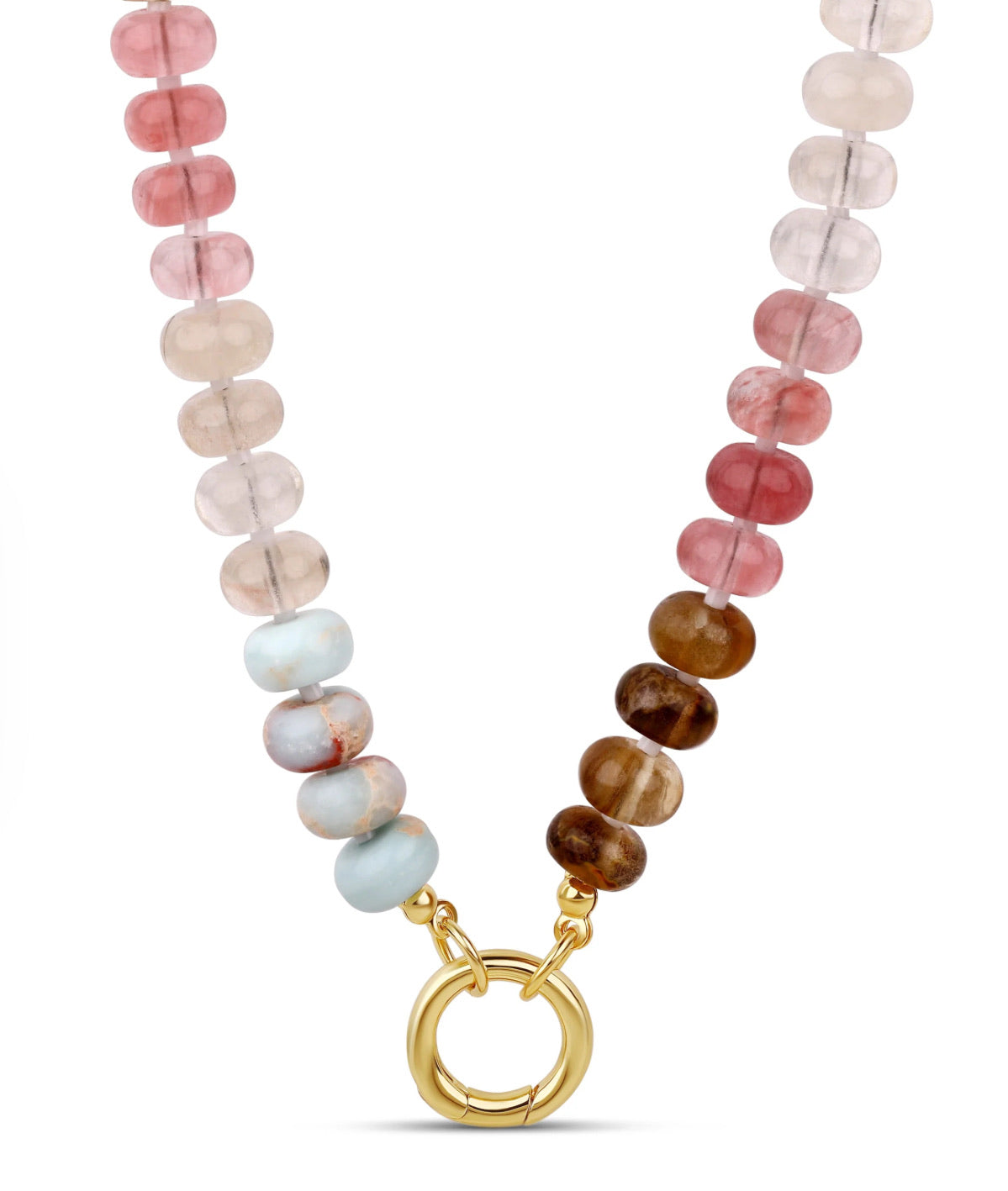 Ocean Stone Push Claps Necklace