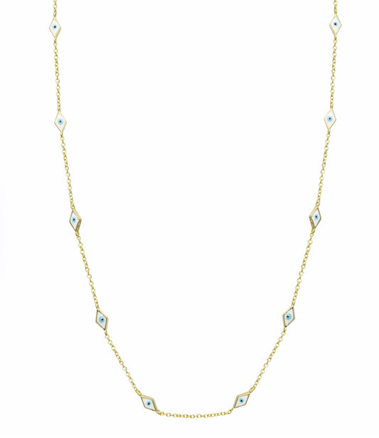 Mini Enamel Eyes Necklace