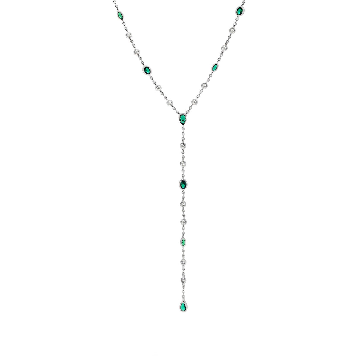 Emerald Lariat Necklace