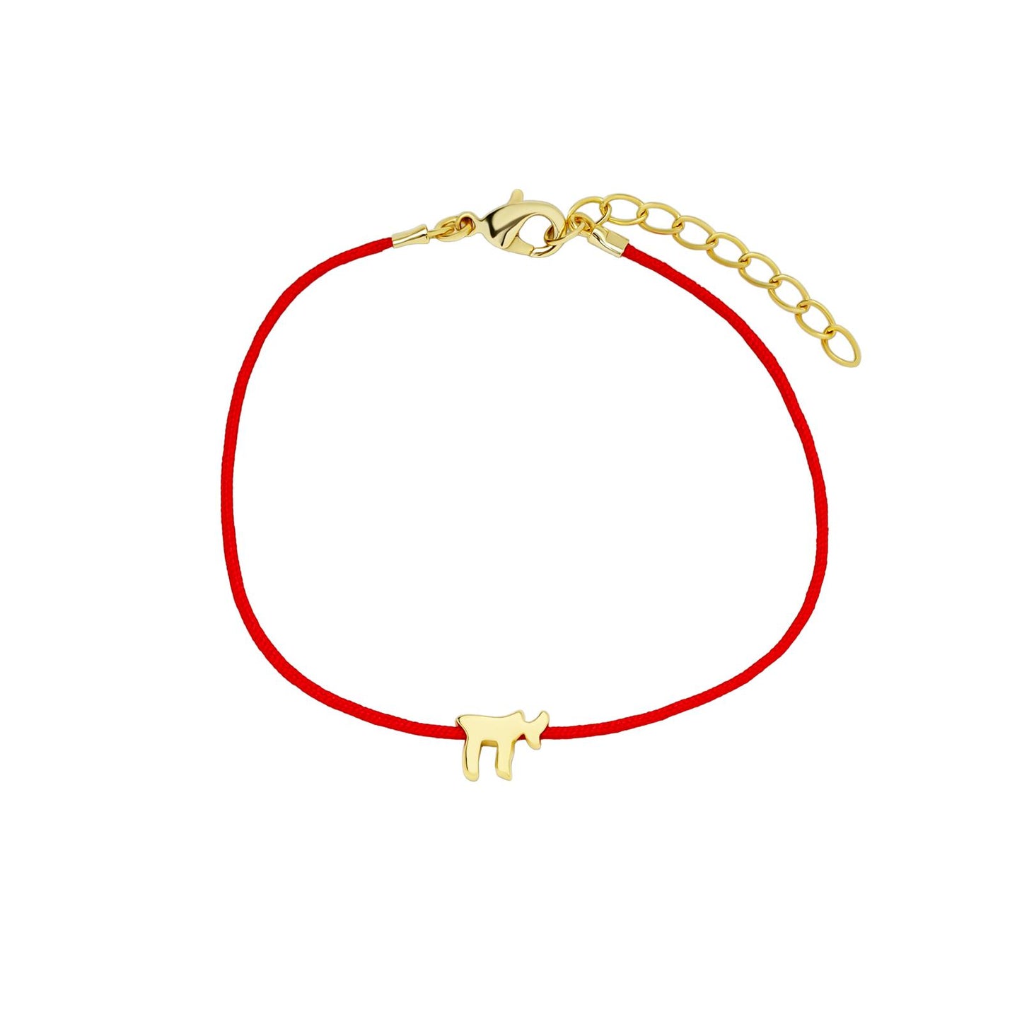 Chai Red Cord Bracelet