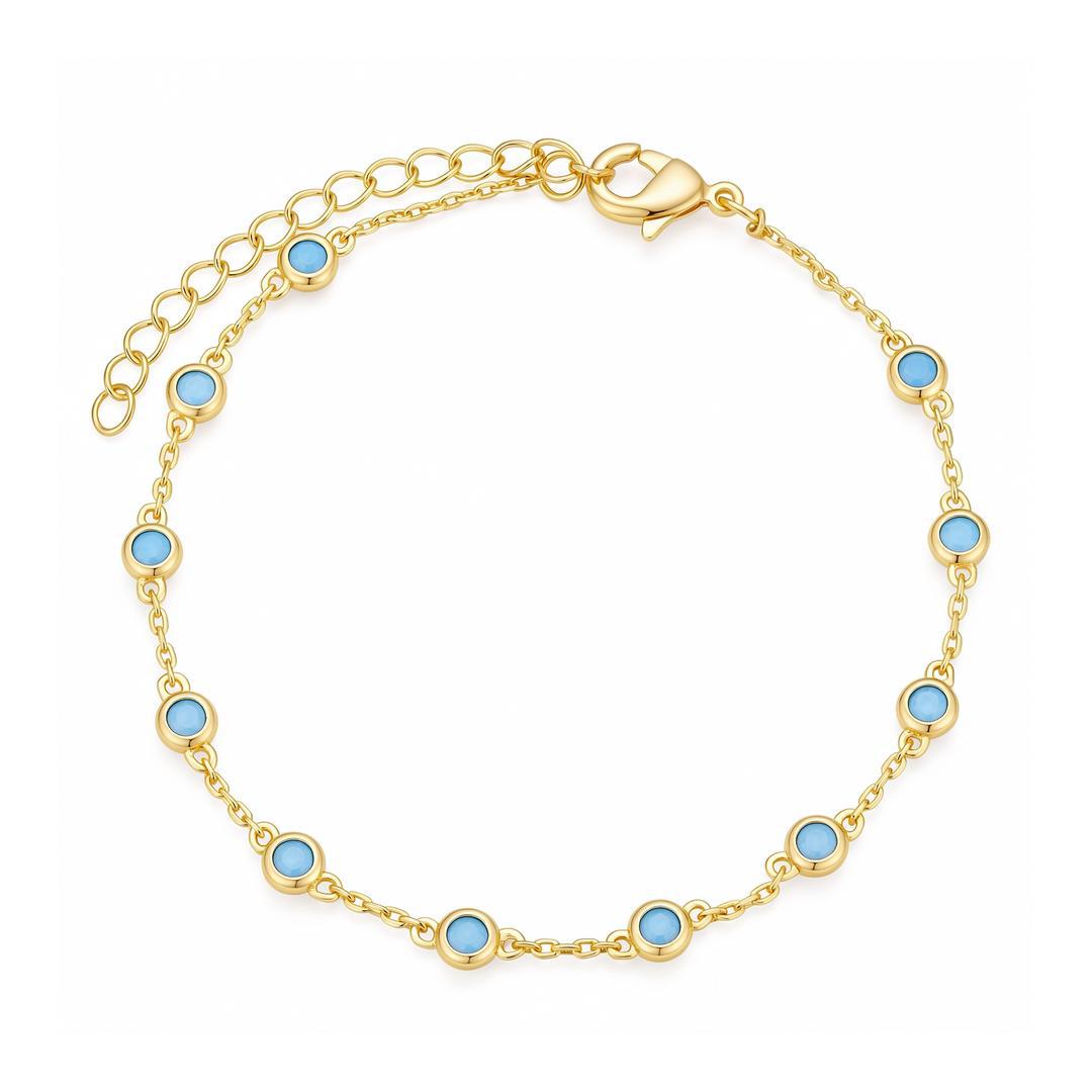 Bezel Set Turquoise Bracelet