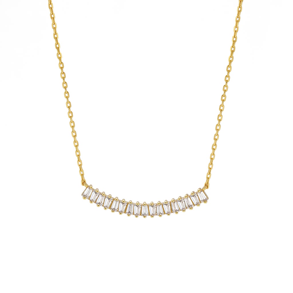 Multi-Row Baguette Necklace