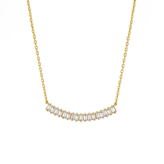 Multi-Row Baguette Necklace