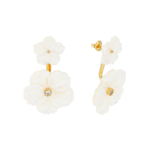 Double Celine Flower Studs