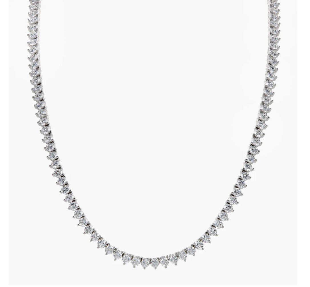 3-Prong Tennis Necklace