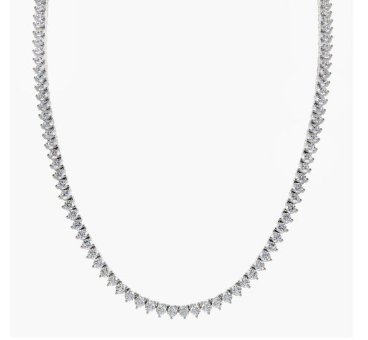 3-Prong Tennis Necklace