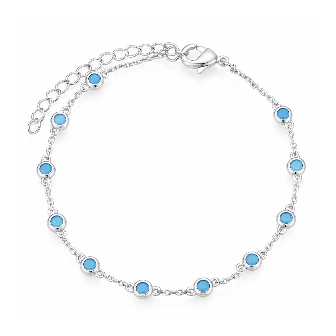 Bezel Set Turquoise Bracelet