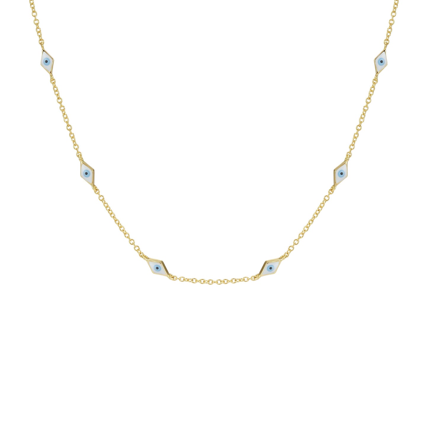 Mini Enamel Eyes Necklace