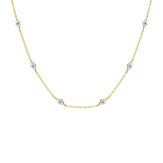 Mini Enamel Eyes Necklace