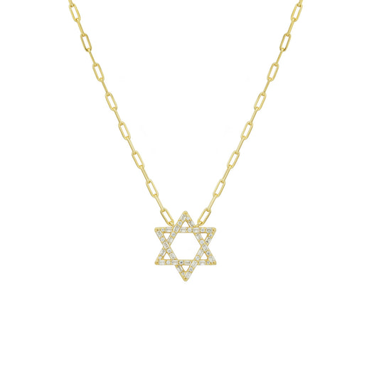 Baguette Star of David Necklace