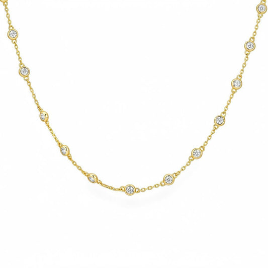 Bezel Strand Necklace