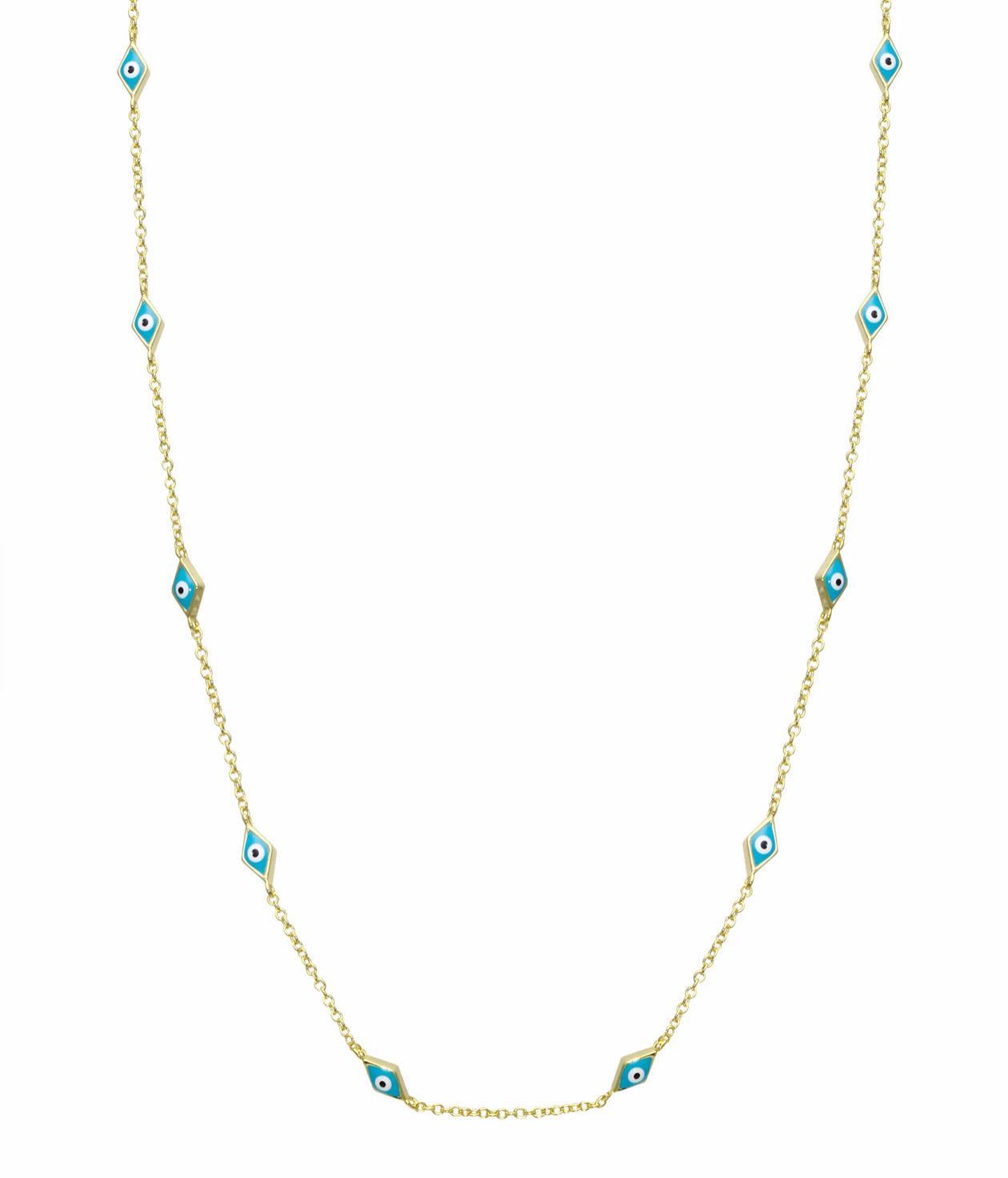 Mini Enamel Eyes Necklace