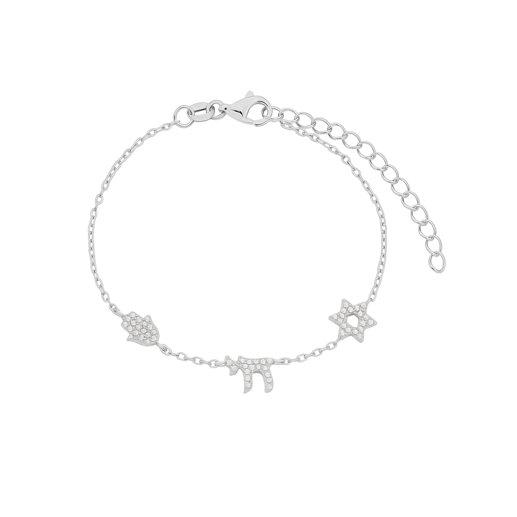 Three Charm Jewish Bracelet