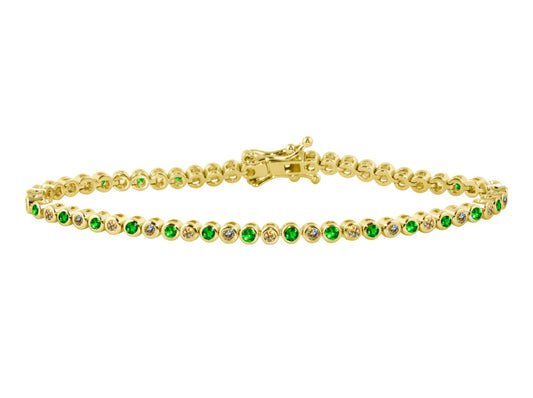 Mini  Bezel Tennis Bracelet