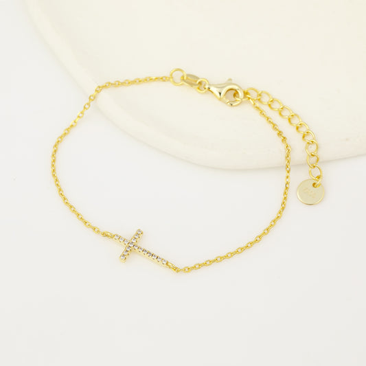 Thin Cross Bracelet