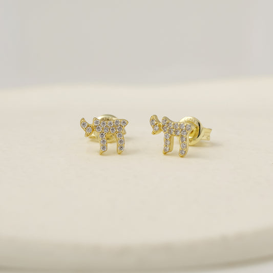 Diamond Chai Studs