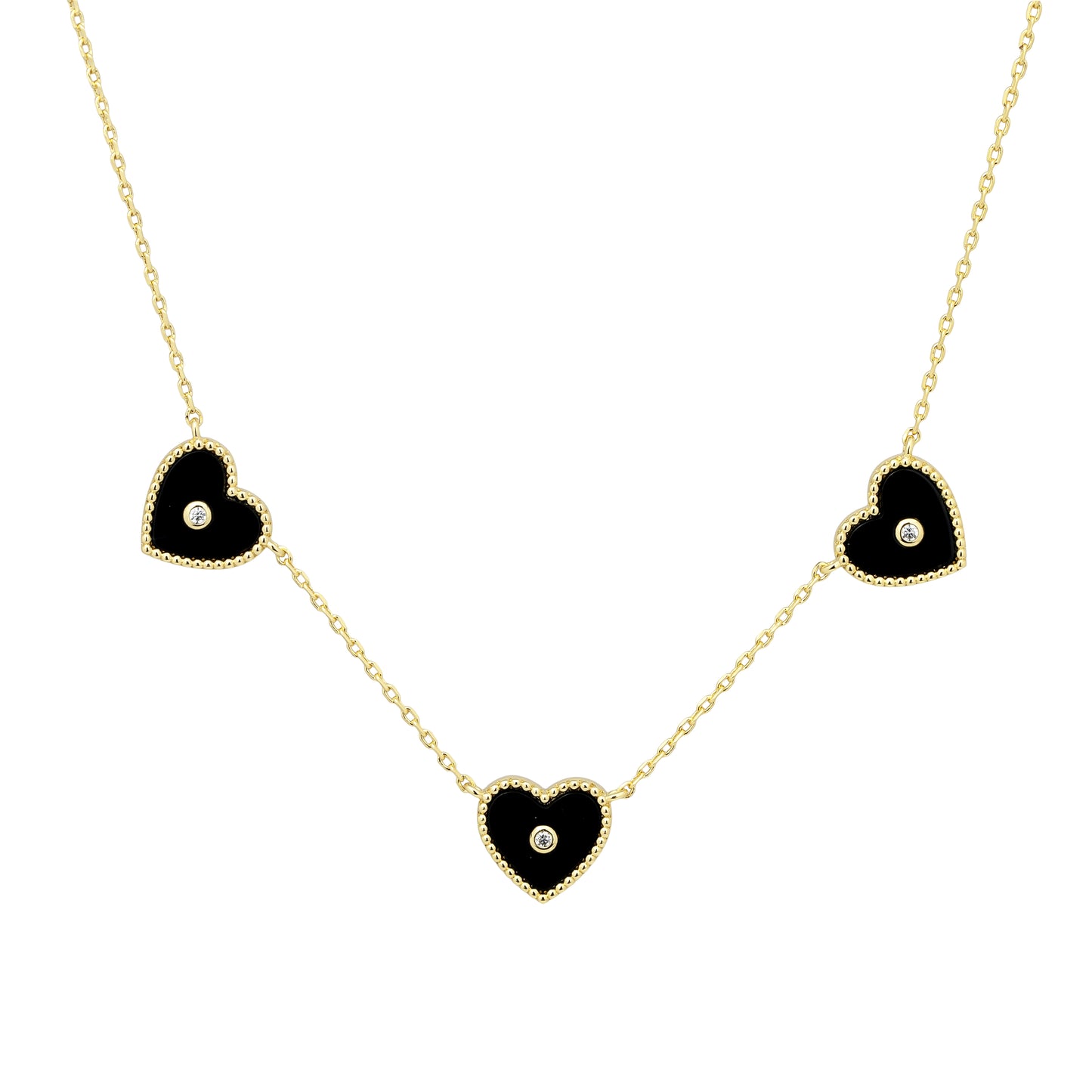 Three Heart Necklace