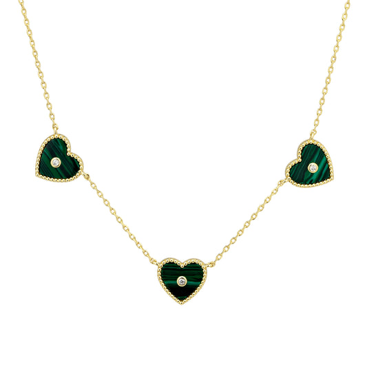 Three Heart Necklace