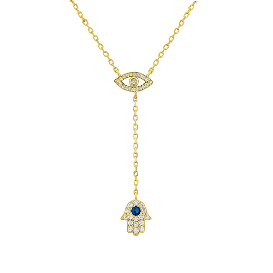 Hamsa Lariat Necklace