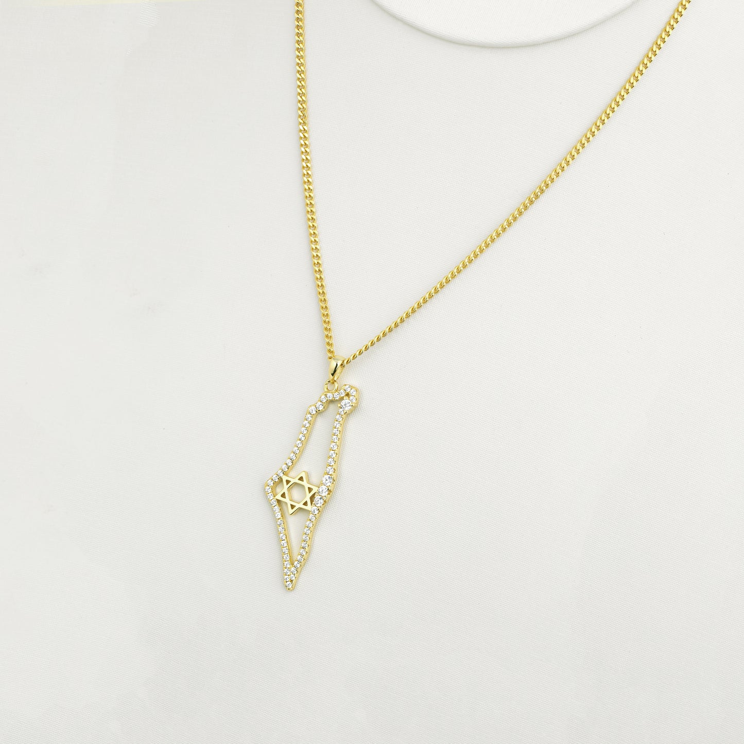 Israel Map Necklace