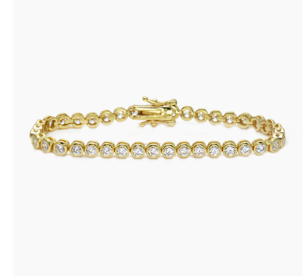 4mm Bezel Tennis Bracelet
