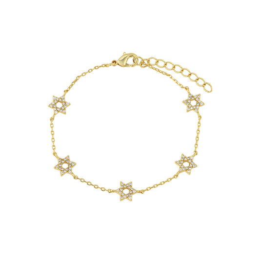 5 Star of David Bracelet