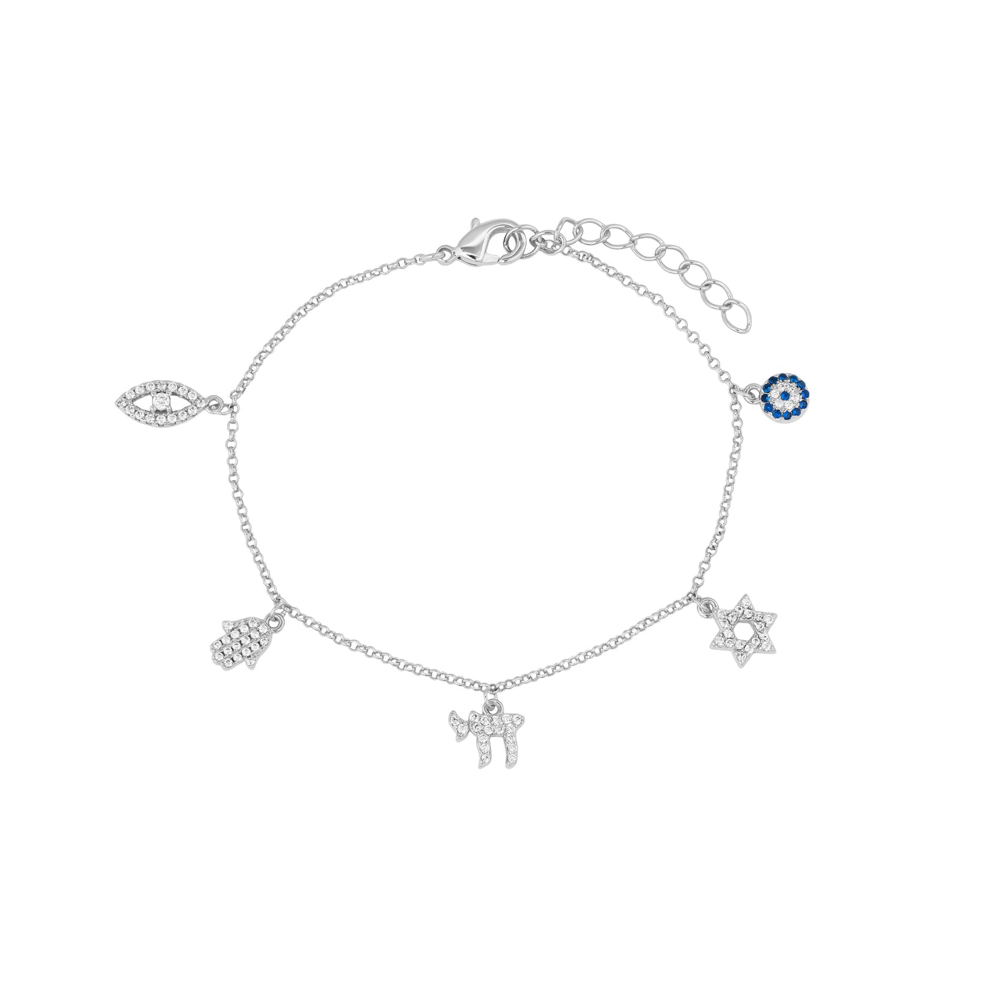 5 Charm Jewish Bracelet