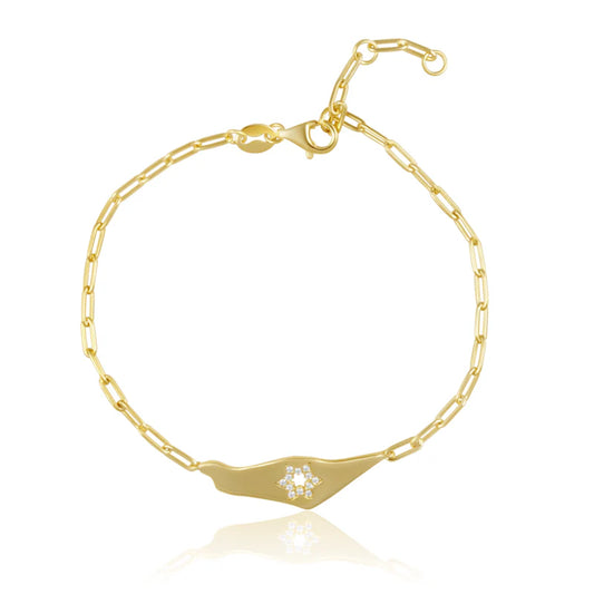 Israel Map Bracelet