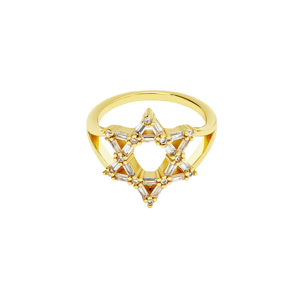 The Maguen David Baguette Ring