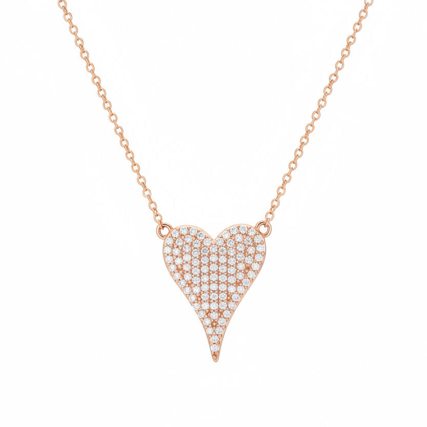 KAOTIC Rose Gold Heart Necklace