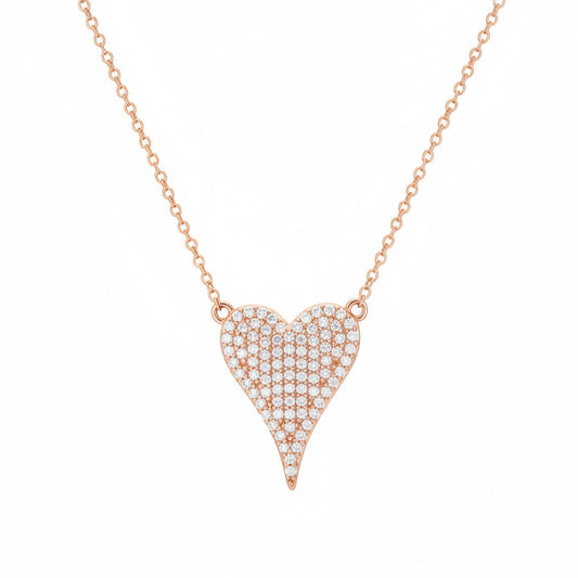 KAOTIC Rose Gold Heart Necklace