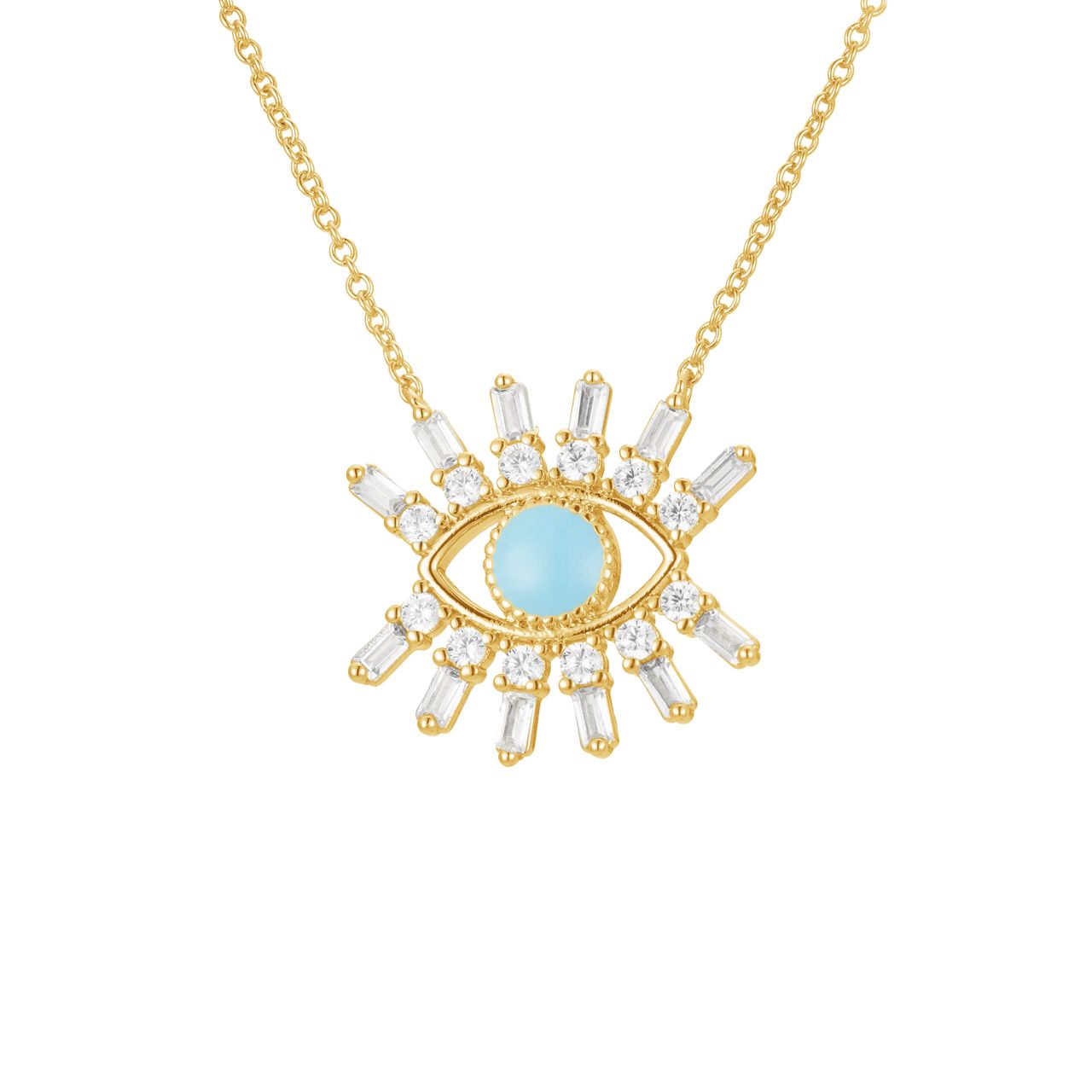 Baguette Eye Necklace