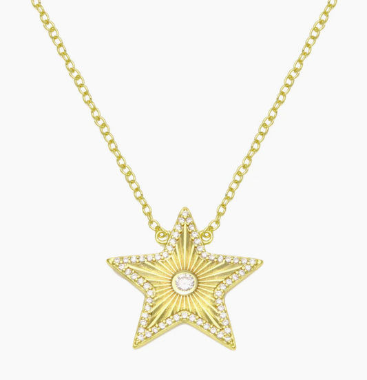 Tiny Bezel Star Necklace