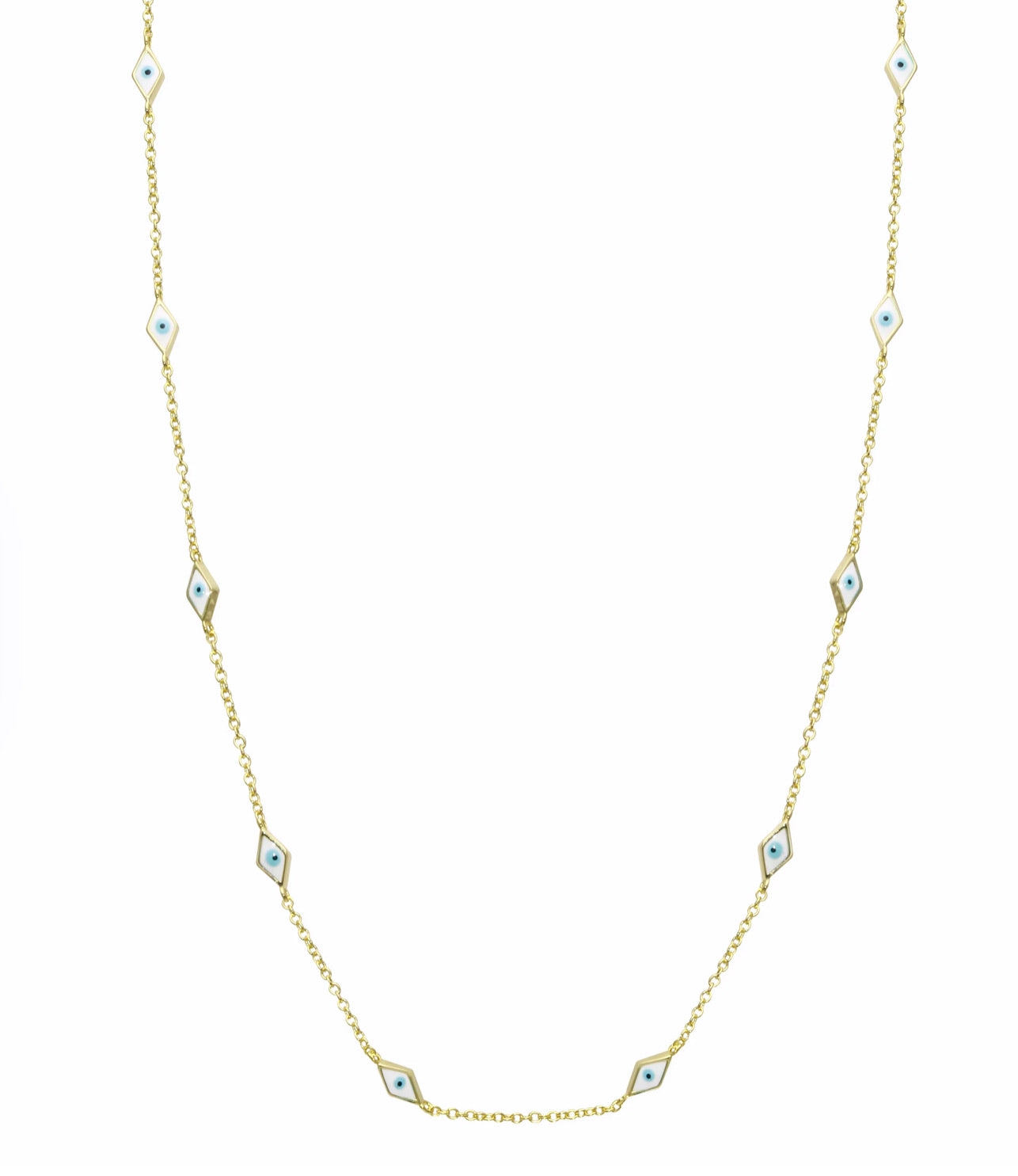Mini Enamel Eyes Necklace