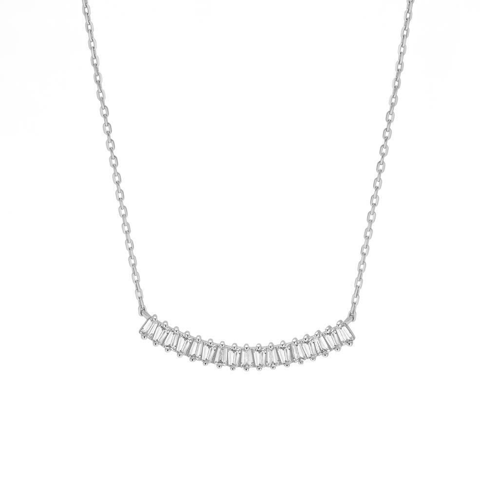 Multi-Row Baguette Necklace