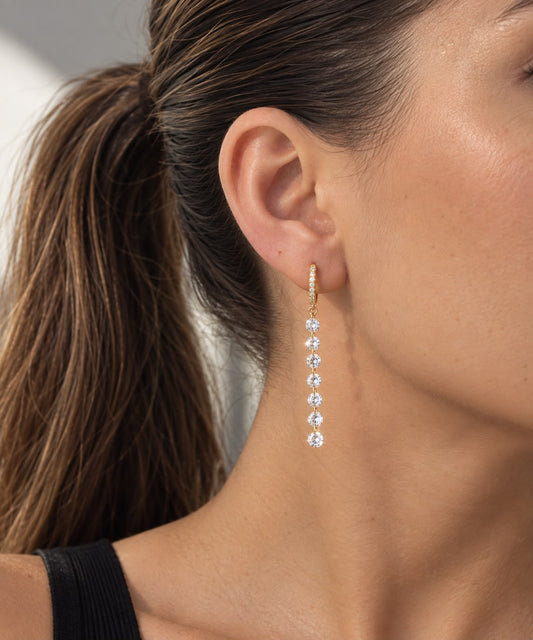 Long Sugar Crush Huggies Earrings