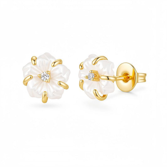 Mini Celine Flower Stud Earrings
