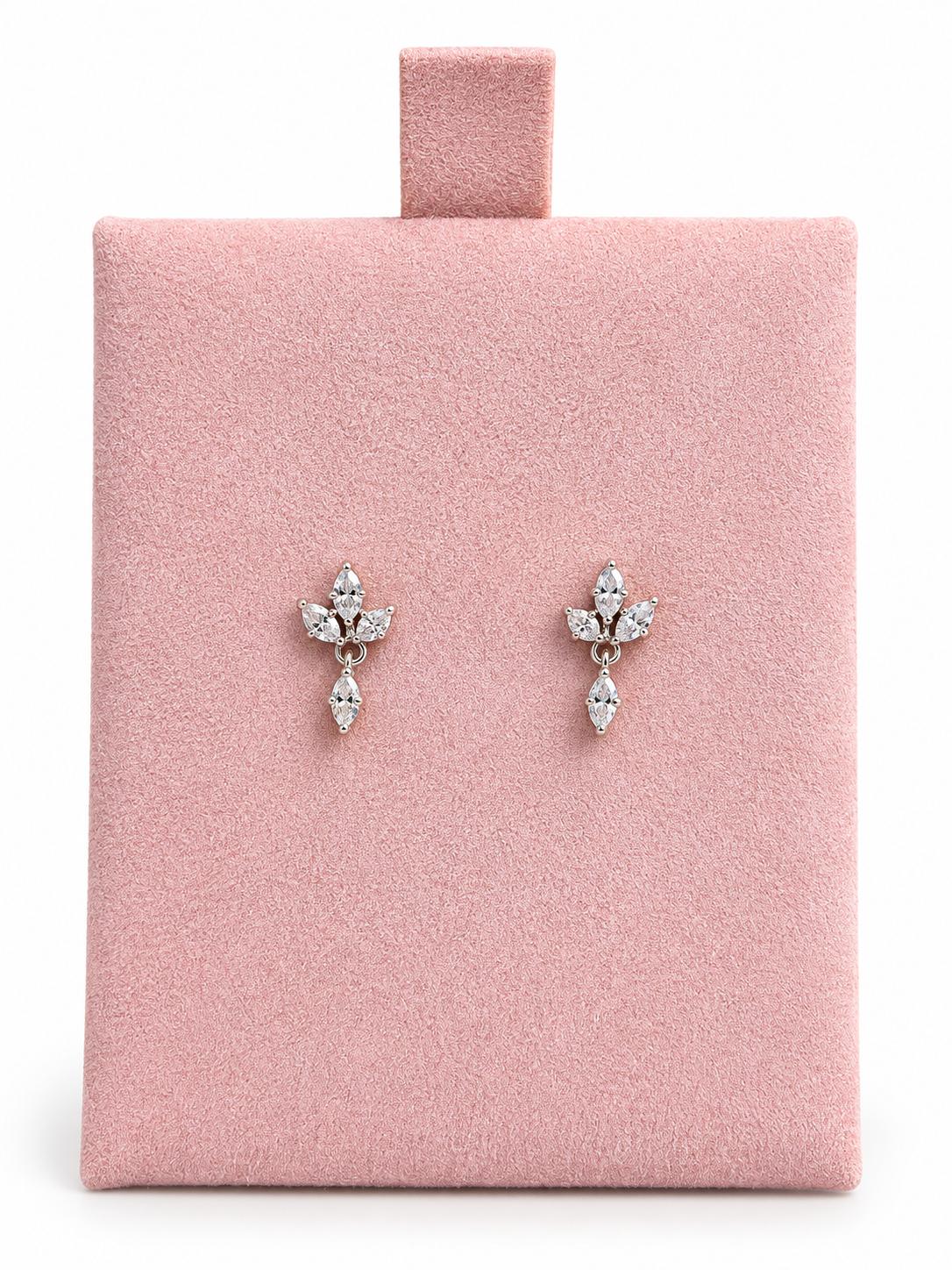Lotus Drop Stud Earrings