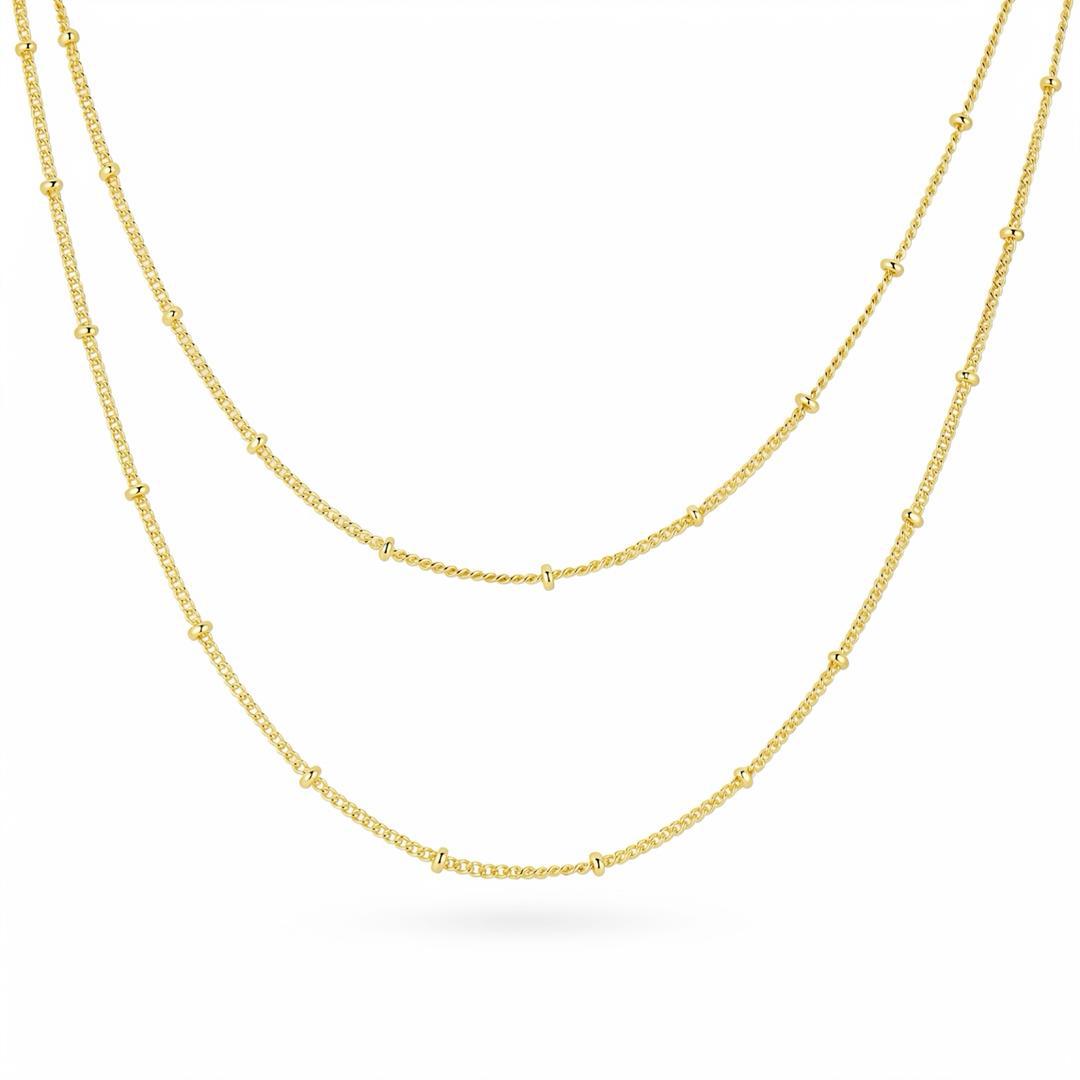 Double Beaded Chain Necklace