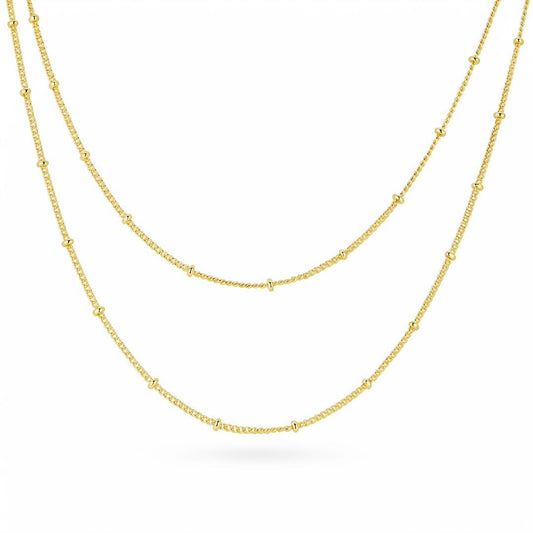 Double Beaded Chain Necklace