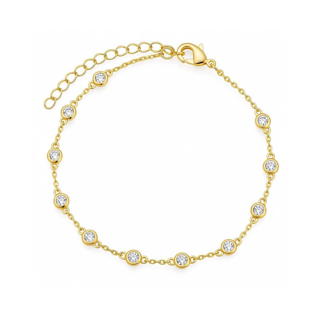 Clear Bezel Set Bracelet