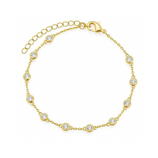 Clear Bezel Set Bracelet